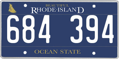 RI license plate 684394