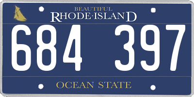 RI license plate 684397
