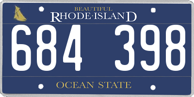 RI license plate 684398