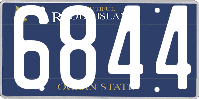 RI license plate 6844