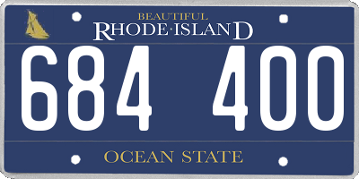 RI license plate 684400