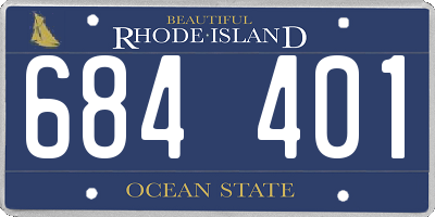 RI license plate 684401