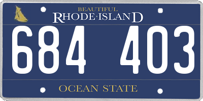 RI license plate 684403