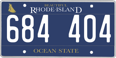 RI license plate 684404