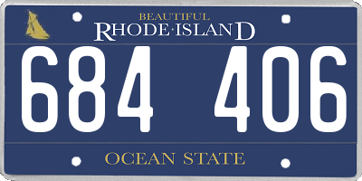 RI license plate 684406