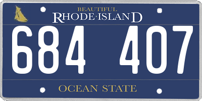 RI license plate 684407