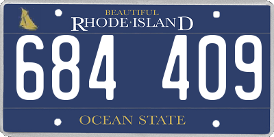 RI license plate 684409