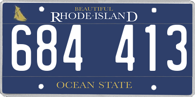 RI license plate 684413