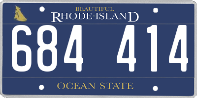 RI license plate 684414