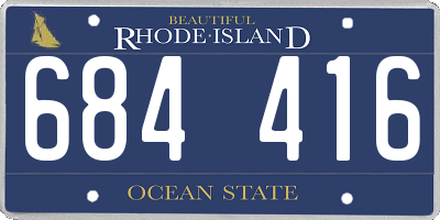 RI license plate 684416