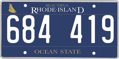 RI license plate 684419