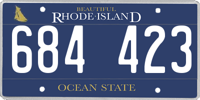 RI license plate 684423