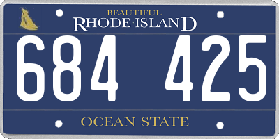 RI license plate 684425