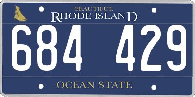 RI license plate 684429