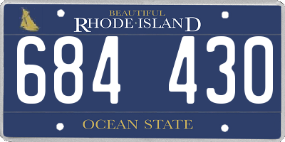 RI license plate 684430