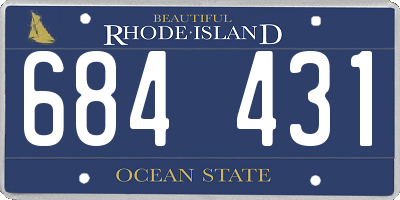 RI license plate 684431