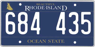 RI license plate 684435