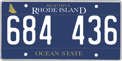 RI license plate 684436