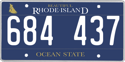 RI license plate 684437