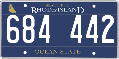 RI license plate 684442