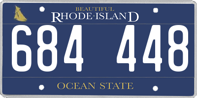 RI license plate 684448