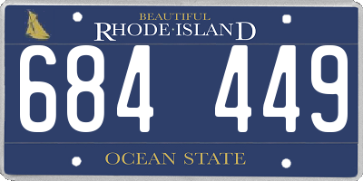 RI license plate 684449