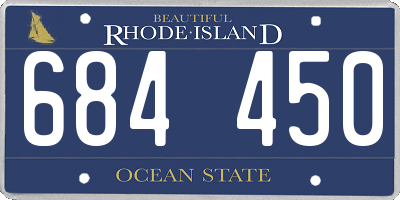RI license plate 684450