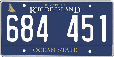 RI license plate 684451