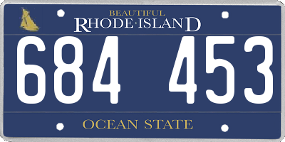 RI license plate 684453
