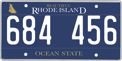 RI license plate 684456
