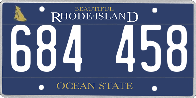 RI license plate 684458