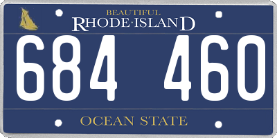 RI license plate 684460
