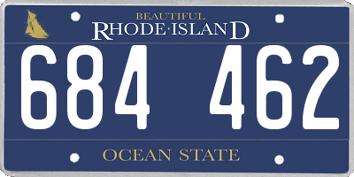 RI license plate 684462