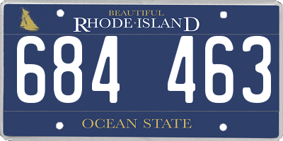 RI license plate 684463