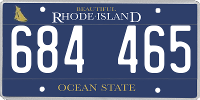 RI license plate 684465