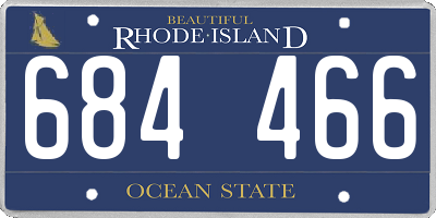 RI license plate 684466