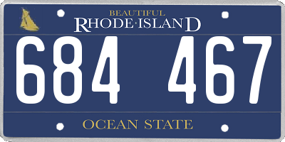RI license plate 684467