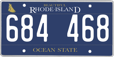 RI license plate 684468