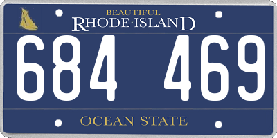 RI license plate 684469