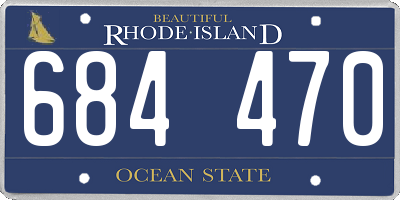 RI license plate 684470