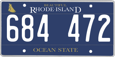 RI license plate 684472