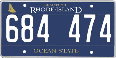 RI license plate 684474