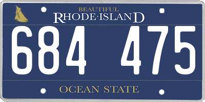 RI license plate 684475