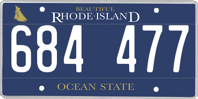 RI license plate 684477
