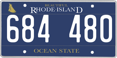 RI license plate 684480
