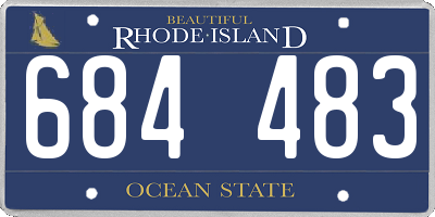 RI license plate 684483
