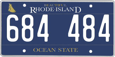 RI license plate 684484