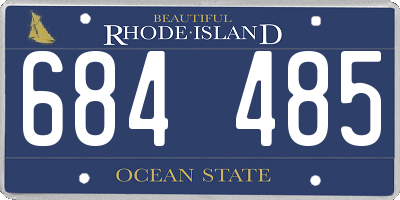 RI license plate 684485