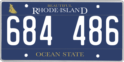 RI license plate 684486