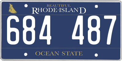 RI license plate 684487
